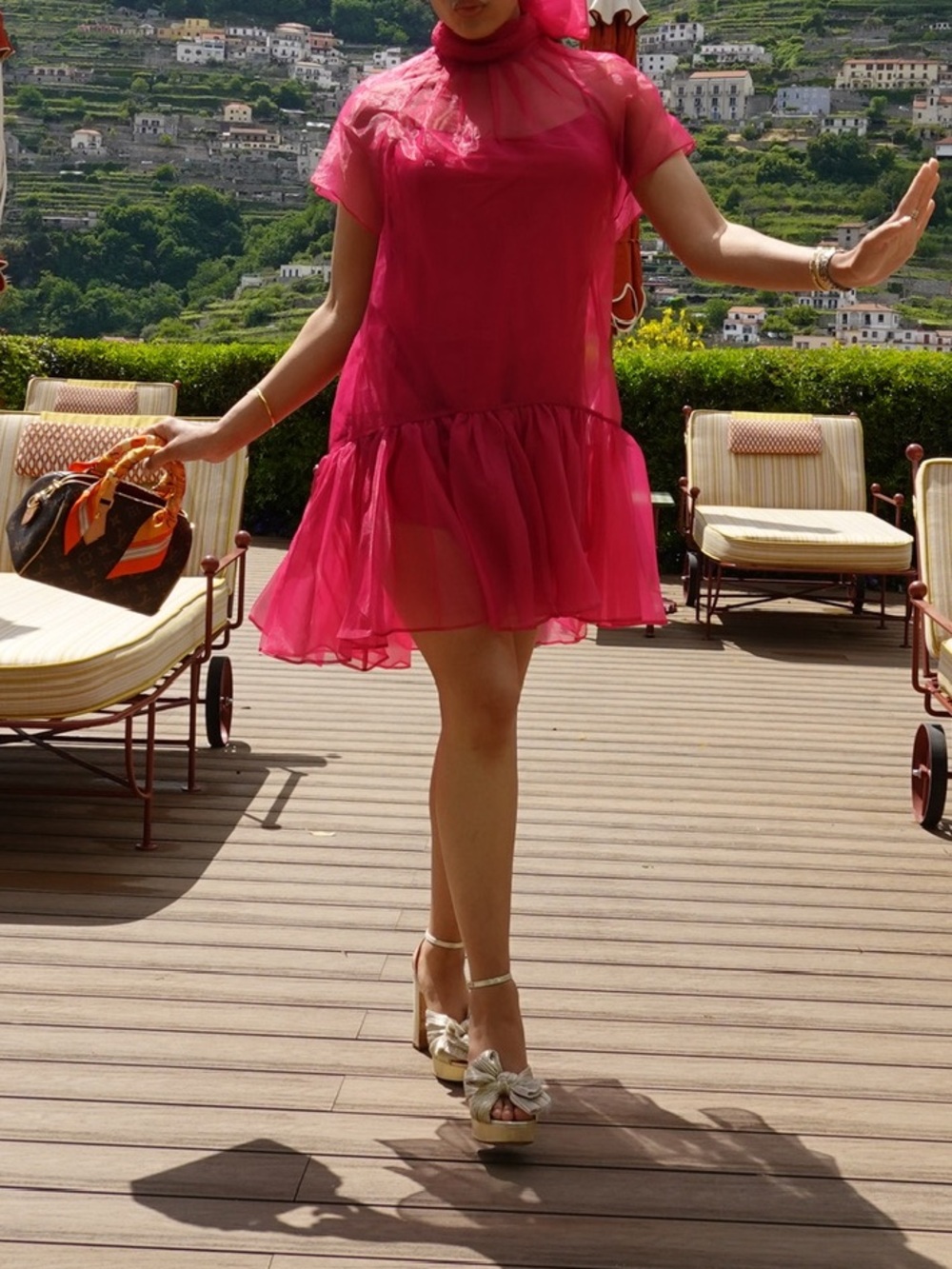 Simkhai beaux bow-detail organza minidress - Picture 5 of 6